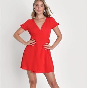 Red Wrap Dress
